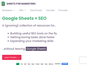 'sheetsformarketers.com' screenshot