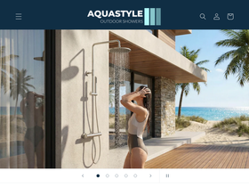 aquastyleoutdoorshowers.com homepage screenshot