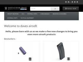 'davescustomairsoft.co.uk' screenshot