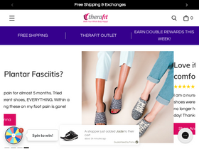 'therafitshoe.com' screenshot