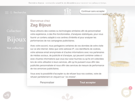 'zagbijoux.fr' screenshot