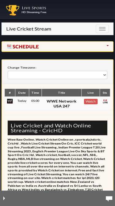 Sports sala top live cricket streaming