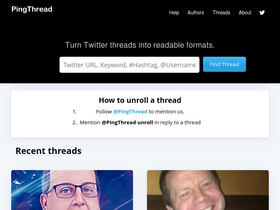 'pingthread.com' screenshot