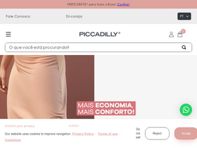 'piccadilly.com.br' screenshot