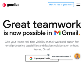 'gmelius.com' screenshot