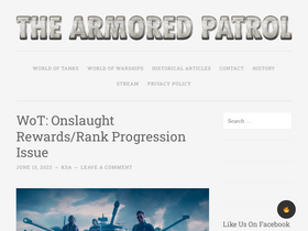 'thearmoredpatrol.com' screenshot