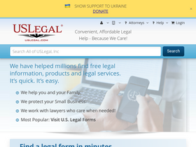 'disclaimers.uslegal.com' screenshot