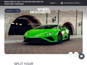 Wheel Designers homepage screenshot