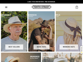 'tenthstreethats.com' screenshot