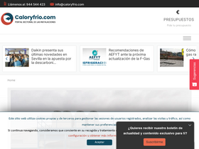 'caloryfrio.com' screenshot