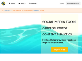'fewfeed.com' screenshot