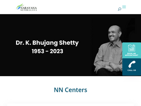 'narayananethralaya.org' screenshot
