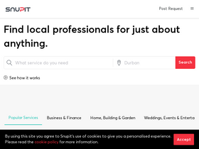 'snupit.co.za' screenshot