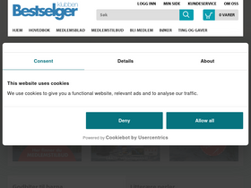 'bestselgerklubben.no' screenshot