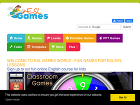 'eslgamesworld.com' screenshot
