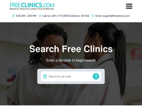 'freeclinics.com' screenshot