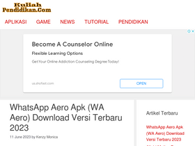 'kuliahpendidikan.com' screenshot