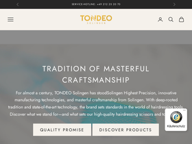 tondeo.com homepage screenshot