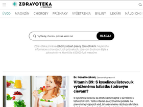 'zdravoteka.sk' screenshot