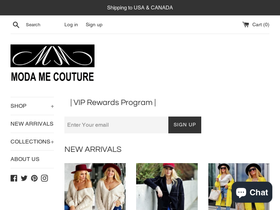 Vanessa homepage screenshot