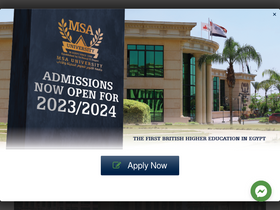'msa.edu.eg' screenshot