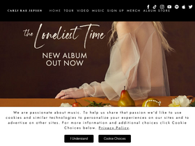 'carlyraemusic.com' screenshot