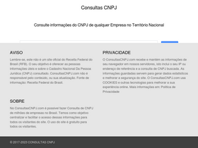'consultascnpj.com' screenshot