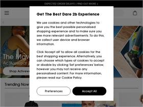 'dare2b.com' screenshot