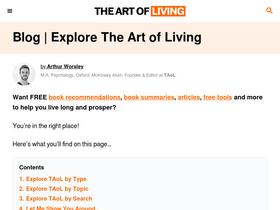 'theartofliving.com' screenshot