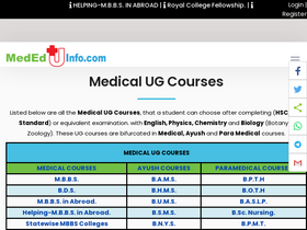 'mededuinfo.com' screenshot