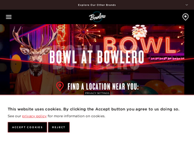 'bowlero.com' screenshot