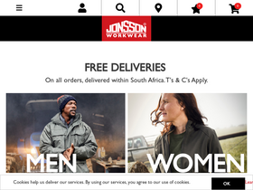 'jonssonworkwear.com' screenshot