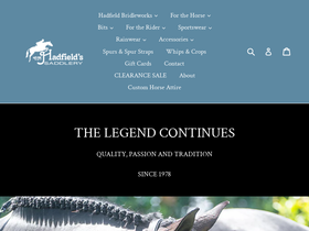 hadfields.com homepage screenshot