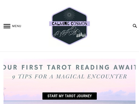 'calmingcosmos.com' screenshot
