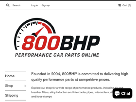 800bhp.com homepage screenshot