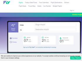 'fly.com' screenshot