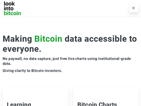 'lookintobitcoin.com' screenshot