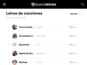'buscaletras.com' screenshot