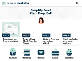 'projectmealplan.com' screenshot