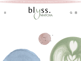 blyssmatcha.com homepage screenshot