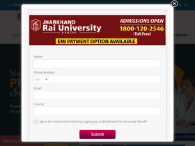 'jru.edu.in' screenshot