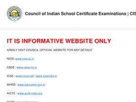 'cisce.online' screenshot