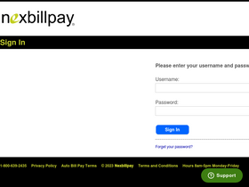 'nexbillpay.net' screenshot