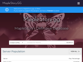 'maplestory.gg' screenshot