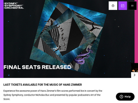 'sydneysymphony.com' screenshot