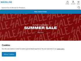 'mainlinemenswear.com' screenshot