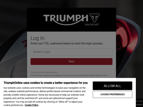 'triumphonline.net' screenshot