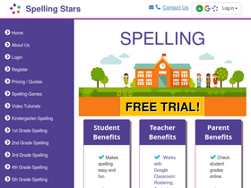 'spellingstars.com' screenshot