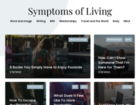 'symptomsofliving.com' screenshot