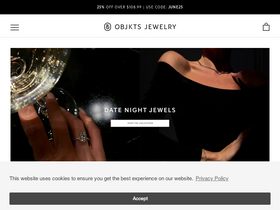'objktsjewelry.com' screenshot
